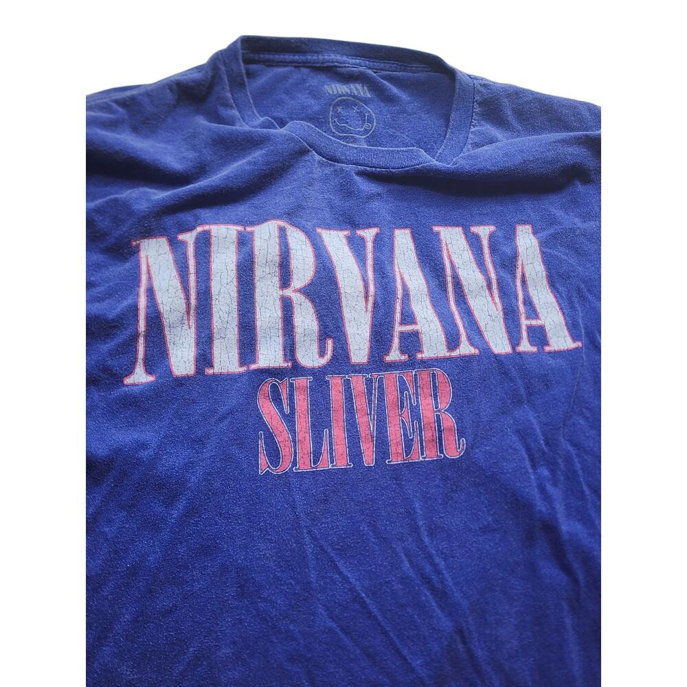 Nirvana Band T Shirt Mens 2XL Sliver Graphic Tee Grunge Distressed Vintage Style - Picture 9 of 16
